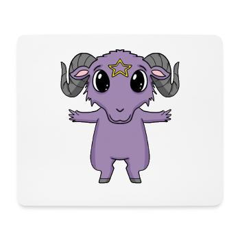Satan Ziege Motiv - Mousepad (Querformat) - Weiß - Vorne