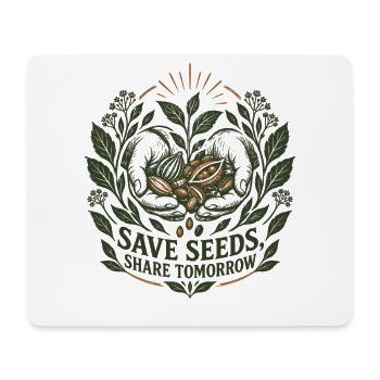 Samen speichern Teilen Sie morgen - Mousepad (Querformat) - Weiß - Vorne