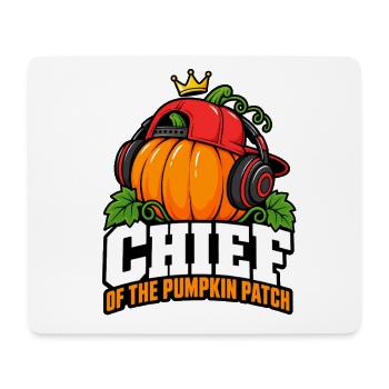 Kürbis Chef Patch Kopfhörer - Mousepad (Querformat) - Weiß - Vorne