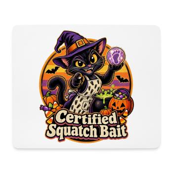 Halloween-Hexenkatze Certified Squatch Bait - Mousepad (Querformat) - Weiß - Vorne