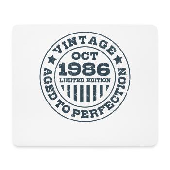 Vintage Oktober 1986 Limited Edition Circle - Mousepad (Querformat) - Weiß - Vorne