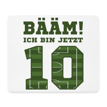 10. Geburtstag Fußballspieler - Mousepad (Querformat) - Weiß - Vorne