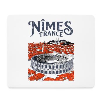 View Retro Nîmes France Roman Arena Cityscape - Mousepad (Querformat) - Weiß - Vorne