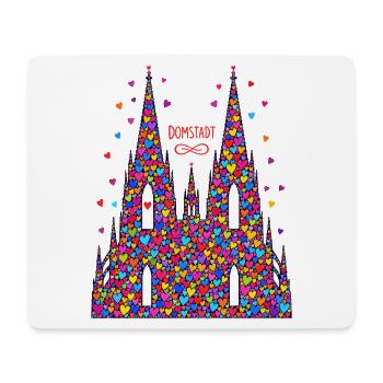 Kölner Dom mit Konfetti Karneval Fasching Köln - Mousepad (Querformat) - Weiß - Vorne