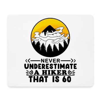 60 Jahre - Berg Wandern Bergsteigen Spruch - Mousepad (Querformat) - Weiß - Vorne