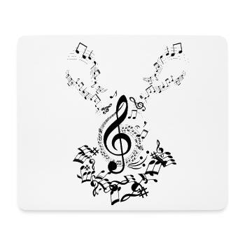 Musiknoten Musik Musiker Notenschlüssel Noten - Mousepad (Querformat) - Weiß - Vorne