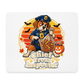 Halloween Hund Chief Treat Inspector für - Mousepad (Querformat) - Weiß - Vorne