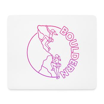 Boulder Frauen Klettern Bouldern - Mousepad (Querformat) - Weiß - Vorne