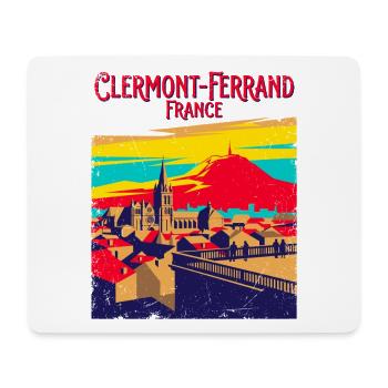 Retro Clermont Ferrand France Skyline Travel - Mousepad (Querformat) - Weiß - Vorne