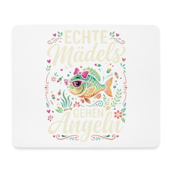 Echte Mädels Gehen Angeln - Mousepad (Querformat) - Weiß - Vorne