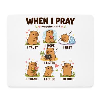  Wenn Ich Süßen Capybara Philippians Christlichen - Mousepad (Querformat) - Weiß - Vorne
