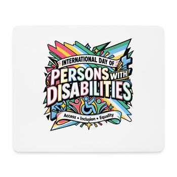Internationaler Tag der Menschen mit Behinderungen - Mousepad (Querformat) - Weiß - Vorne