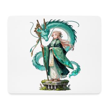Ryuu Sage – Drachen Magierin Anime Manga - Mousepad (Querformat) - Weiß - Vorne