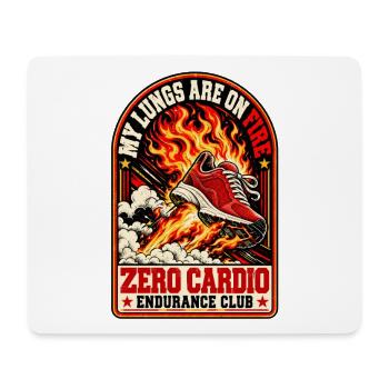 Meine Lungen brennen – Zero Cardio Endurance Club - Mousepad (Querformat) - Weiß - Vorne