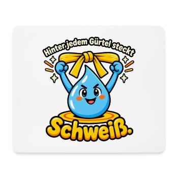 Kampfsport Gürtelprüfung Schweiß Disziplin - Mousepad (Querformat) - Weiß - Vorne