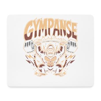 Gympanse Gewichtheber Bodybuilding - Mousepad (Querformat) - Weiß - Vorne