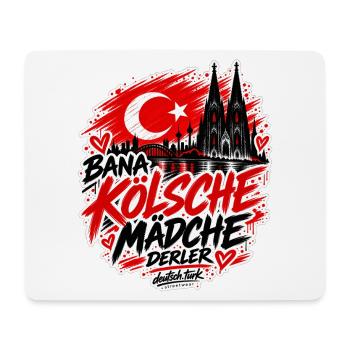 Bana Kölsche Mädche derler – Köln Streetwear - Mousepad (Querformat) - Weiß - Vorne