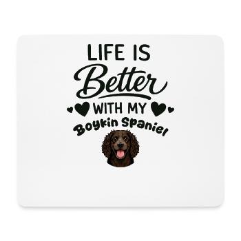  Das Leben Ist Besser Mit Meinem Boykin - Mousepad (Querformat) - Weiß - Vorne