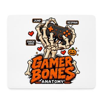 Gamer Bones Anatomie Controller - Mousepad (Querformat) - Weiß - Vorne