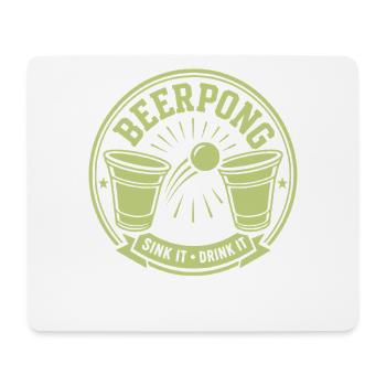 Beer Pong - Mousepad (Querformat) - Weiß - Vorne