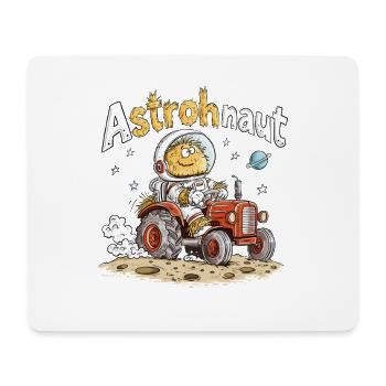 Astrohnaut Traktor Astronaut Landwirt Wortspiel - Mousepad (Querformat) - Weiß - Vorne