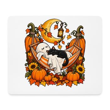 Mondnacht Kürbisnest Katzenschläfer - Mousepad (Querformat) - Weiß - Vorne
