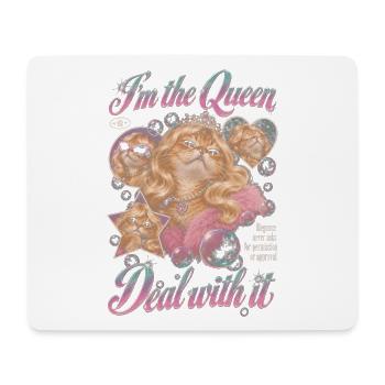 Katzen Diva eine Königin Katze mit Stil Humor - Mousepad (Querformat) - Weiß - Vorne