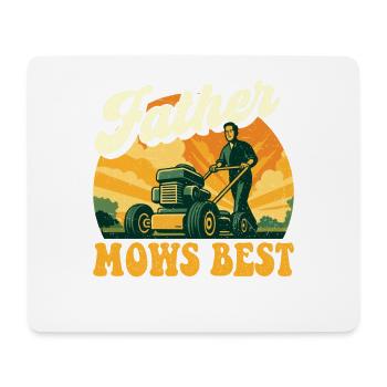 Vater Maws Best – lustiger Rasenmäher-Landschaftsgärtner Papa - Mousepad (Querformat) - Weiß - Vorne