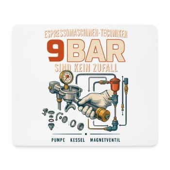 9BAR Espresso Technik Motiv - Mousepad (Querformat) - Weiß - Vorne