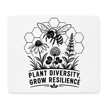 Pflanzenvielfalt wächst Widerstandsfähigkeit - Mousepad (Querformat) - Weiß - Vorne