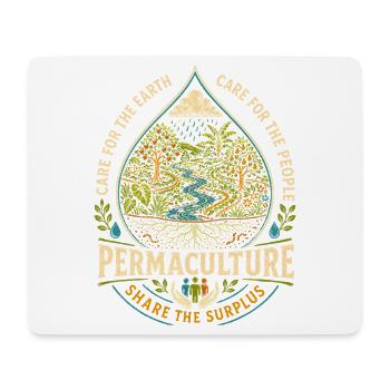 Permakultur-Wasserkreislauf - Mousepad (Querformat) - Weiß - Vorne