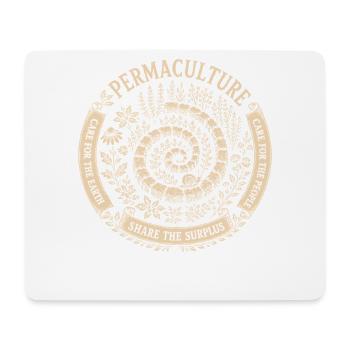 Permakultur-Kräuterspirale - Mousepad (Querformat) - Weiß - Vorne