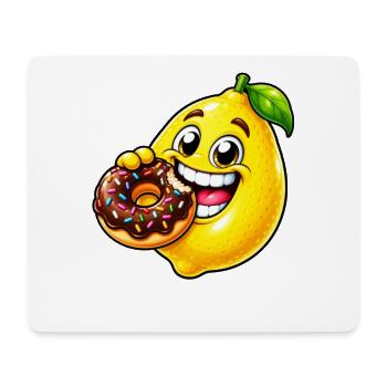 Süße Cartoon Zitrone Keks Dessert - Mousepad (Querformat) - Weiß - Vorne