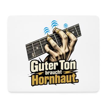 Gitarrist Gitarre spielen Hornhaut Spruch - Mousepad (Querformat) - Weiß - Vorne