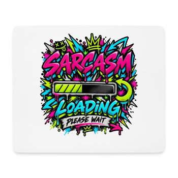Sarcasm Loading Neon Graffiti - Mousepad (Querformat) - Weiß - Vorne