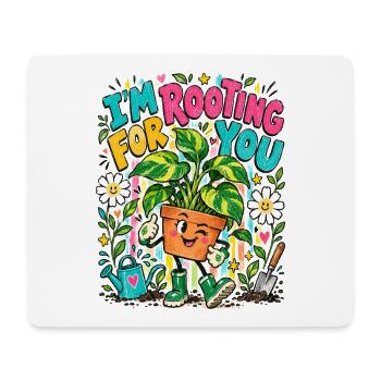Ich roote für dich Pflanze - Mousepad (Querformat) - Weiß - Vorne