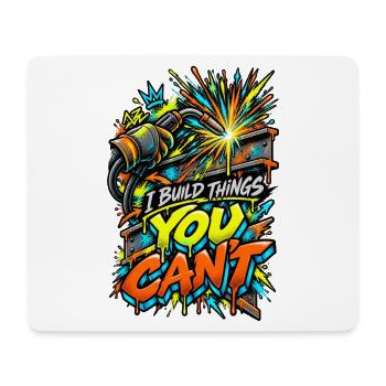 Ich Baue Dinge, Die Du Nicht Kannst - Mousepad (Querformat) - Weiß - Vorne