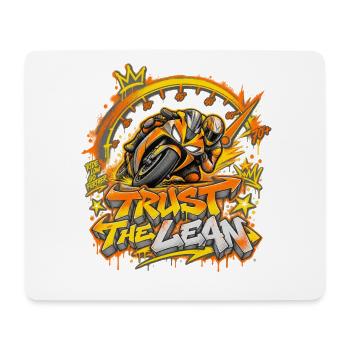 Trust the Lean Motorrad Graffiti - Mousepad (Querformat) - Weiß - Vorne