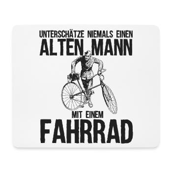 Unterschätze Alten Mann Mit Einem Fahrrad - Mousepad (Querformat) - Weiß - Vorne