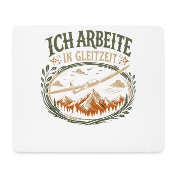 Arbeite in Gleitzeit Segelflieger - Mousepad (Querformat) - Weiß - Vorne