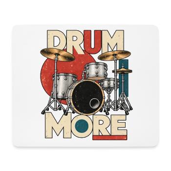DRUM MORE - Drumset - Mousepad (Querformat) - Weiß - Vorne