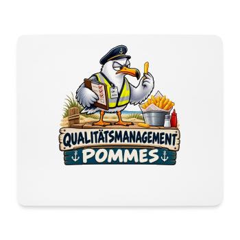Qualitätsmanagement Pommes - Mousepad (Querformat) - Weiß - Vorne