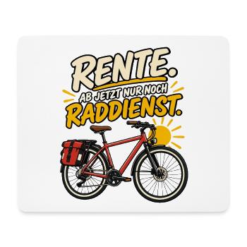 Rente: Ab jetzt nur noch Raddienst - Mousepad (Querformat) - Weiß - Vorne