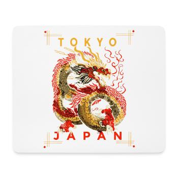 Japanischer Drache – Tokyo Japan Asia Design - Mousepad (Querformat) - Weiß - Vorne