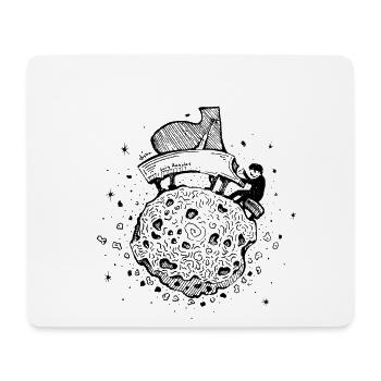 Pianist – Musikalischer Asteroid - Mousepad (Querformat) - Weiß - Vorne