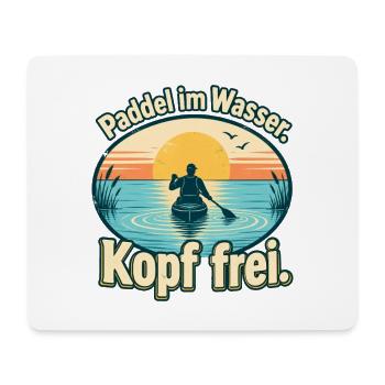 Paddeln Kajak Kanu SUP Paddler - Mousepad (Querformat) - Weiß - Vorne