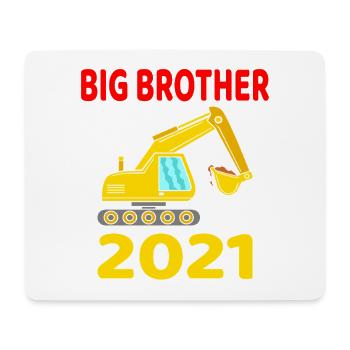 Big Brother 2021 Bagger Großer Bruder 2021 Bald - Mousepad (Querformat) - Weiß - Vorne
