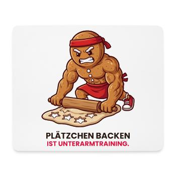 Keksarmtraining: Plätzchenpower - Mousepad (Querformat) - Weiß - Vorne