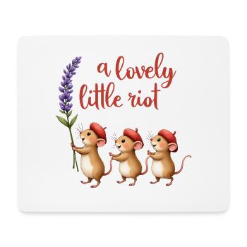 Eine hübsche kleine Riot-Mäuse - Mousepad (Querformat) - Weiß - Vorne