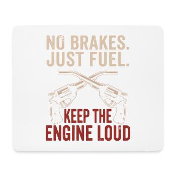 No Brakes Just Fuel Vintage Garage Zapfpistole - Mousepad (Querformat) - Weiß - Vorne